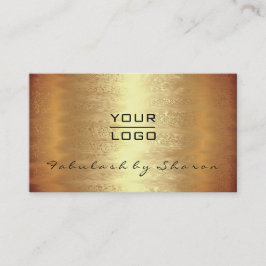 Makeup Artist Modern Warm Gold Eenvoudig Logo Visitekaartje