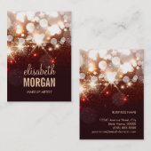 Makeup Artist - Moderne glitter Sparkle Visitekaartje (Voorkant / Achterkant)