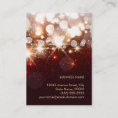 Makeup Artist - Moderne glitter Sparkle Visitekaartje (Achterkant)