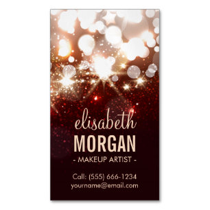 Makeup Artist - Moderne glitter Sparkle Visitekaartje Magneet