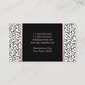 Makeup Artist Moderne Roos Gold Lips Leopard Visitekaartje (Achterkant)