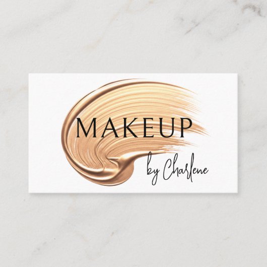 Makeup Artist Moderne Typografie Visitekaartje (Voorkant)