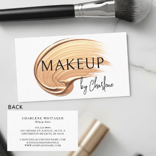Makeup Artist Moderne Typografie Visitekaartje