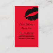 Makeup Artist Monogram Script Initiaal zwart-wit & Visitekaartje (Achterkant)