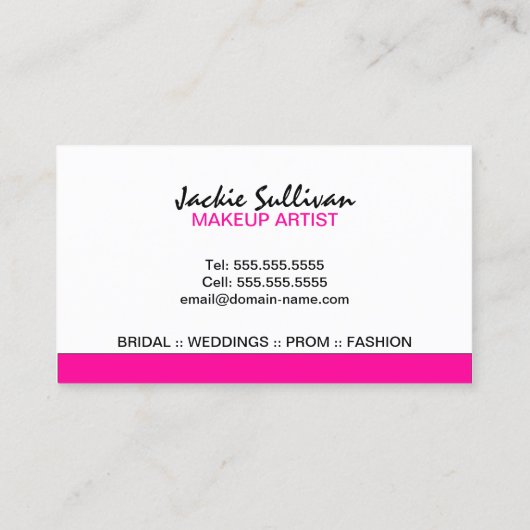 Makeup Artist Monogram Visitekaartje (Achterkant)