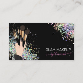 Makeup Artist, MUA, Beauty Salon Holographic Busin Visitekaartje