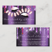 Makeup Artist Nail Artist Roze Violet Lashes Visitekaartje (Voorkant / Achterkant)