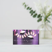 Makeup Artist Nail Artist Roze Violet Lashes Visitekaartje (Staand voorkant)
