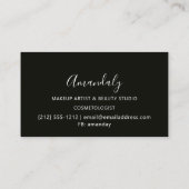 Makeup Artist Nails Beauty SPA Roos Floral Visitekaartje (Achterkant)