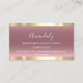 Makeup Artist Nails Beauty SPA Roos Gold Visitekaartje (Achterkant)