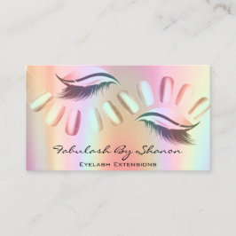 Makeup Artist Nails Eyelash Extension Holograp Vip Visitekaartje