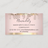 Makeup Artist Nails Wax Beauty Blush Roos Gold Visitekaartje (Achterkant)