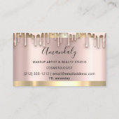 Makeup Artist Nails Wax Beauty Gold Roos VIP Visitekaartje (Achterkant)