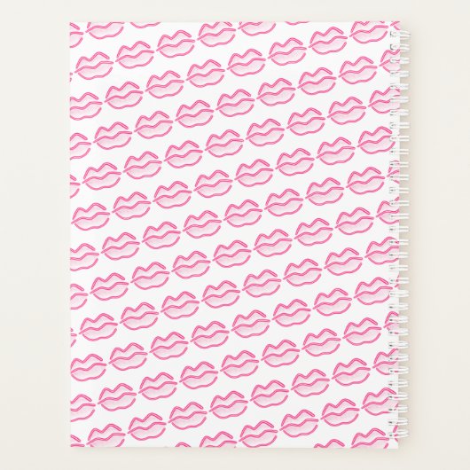 Makeup Artist Neon Lip Pattern Day Planner (Achterkant)
