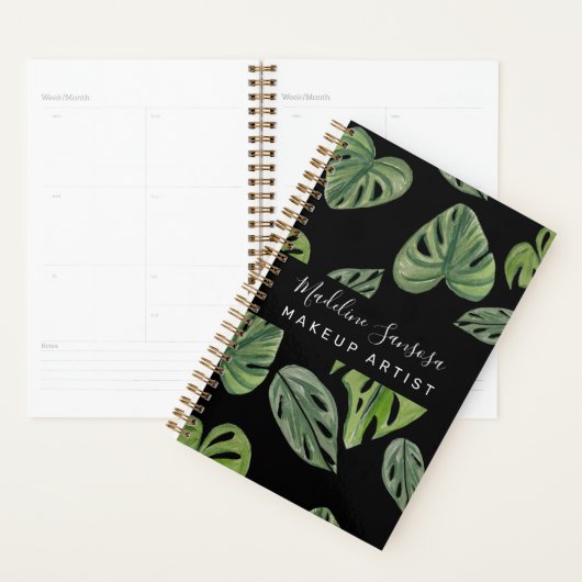 Makeup Artist Oerwoud Greenery Waterverf Monstera Planner (Display)