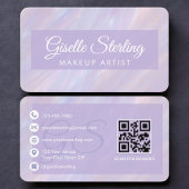 Makeup Artist Opal Iridescent QR Code Visitekaartje