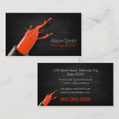 Makeup Artist/Oranje lipstick Visitekaartje (Voorkant / Achterkant)