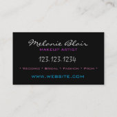 Makeup Artist Paars Blue Eye Visitekaartje (Achterkant)