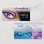 Makeup Artist Paars Eye Visitekaartje (Voorkant / Achterkant)