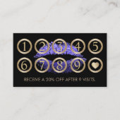 Makeup Artist Paars Glitter Lips Salon Loyalty (Voorkant)