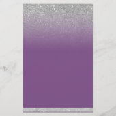 Makeup Artist Paars Lips Silver Glitter Salon Flyer (Achterkant)