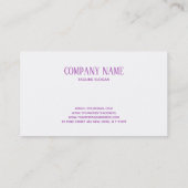 Makeup Artist Paars Lips Visitekaartje (Achterkant)