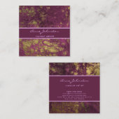 Makeup Artist Paarse Marble Vierkante Visitekaartje (Voorkant / Achterkant)