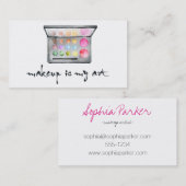 Makeup Artist Palette - "Makeup is Mijn Kunst"Cita Visitekaartje (Voorkant / Achterkant)