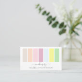 Makeup Artist Pastel Palette Eyeshadow Visitekaartje (Staand voorkant)
