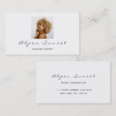 Makeup Artist Photo Black White Minimalism Visitekaartje (Voorkant / Achterkant)