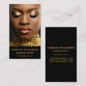 Makeup Artist Photo Gold Visitekaartje (Voorkant / Achterkant)