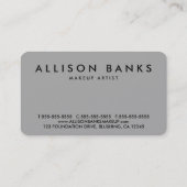 Makeup Artist Photo Visitekaartje (Achterkant)