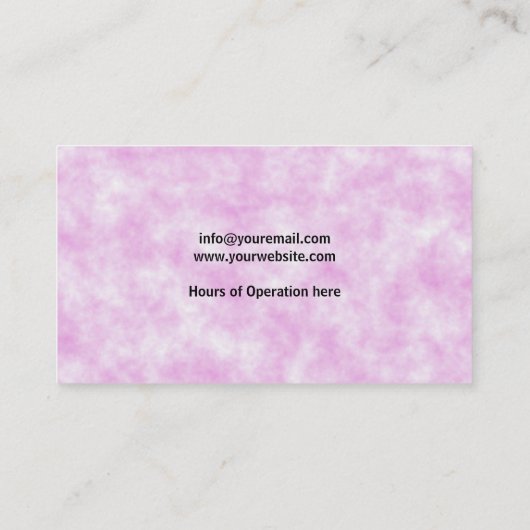 Makeup Artist Pink Clouds Visitekaartje (Achterkant)