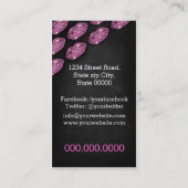 Makeup Artist / Pink Diamonds Sparkle Lips Visitekaartje (Achterkant)