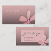 Makeup Artist Pink Flower Diamond Visitekaartje (Voorkant / Achterkant)