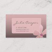Makeup Artist Pink Flower Diamond Visitekaartje (Achterkant)