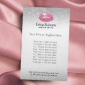 Makeup Artist Pink Lips Silver Glitter Salon Flyer