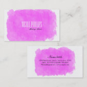 Makeup Artist Pink Splotch BEAUTY Visitekaartje (Voorkant / Achterkant)