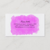 Makeup Artist Pink Splotch BEAUTY Visitekaartje (Achterkant)