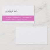 Makeup Artist Professional Elegant Roze en Wit Visitekaartje (Voorkant / Achterkant)