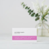 Makeup Artist Professional Elegant Roze en Wit Visitekaartje (Staand voorkant)