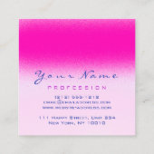 Makeup Artist Professional Eyeash Roze Fuchsia Vierkante Visitekaartje (Achterkant)