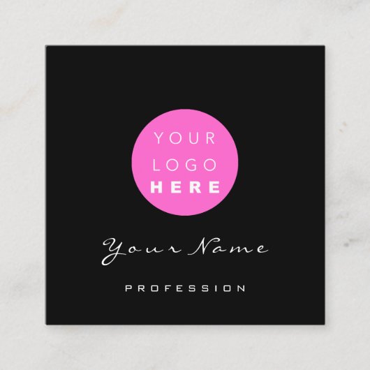 Makeup Artist Professional Eyelash Gewoon roze Vierkante Visitekaartje (Voorkant)