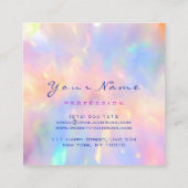 Makeup Artist Professional Eyelash Roze Holograaf Vierkante Visitekaartje (Achterkant)