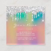 Makeup Artist Professional Eyelashes zorgt voor om Vierkante Visitekaartje (Achterkant)