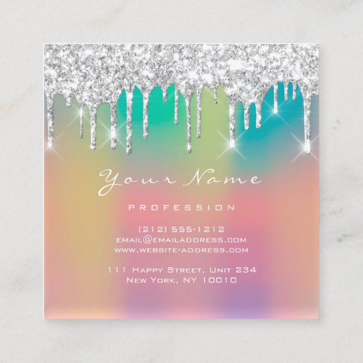 Makeup Artist Professional Eyelashes zorgt voor om Vierkante Visitekaartje (Achterkant)