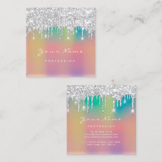 Makeup Artist Professional Eyelashes zorgt voor om Vierkante Visitekaartje (Voorkant / Achterkant)