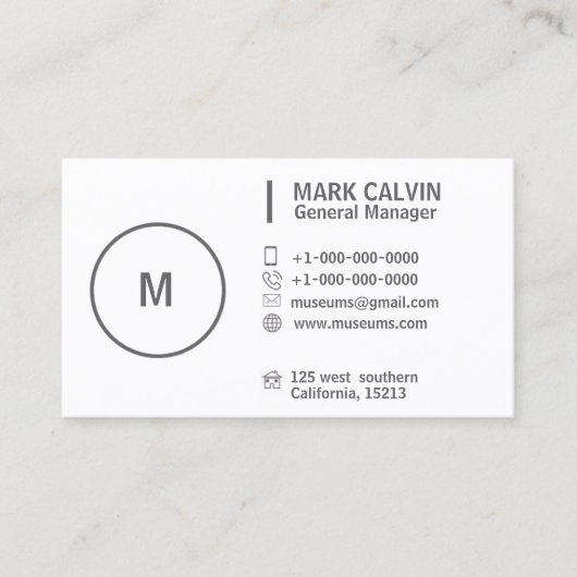 Makeup Artist Professional White Grey Visitekaartje (Voorkant)