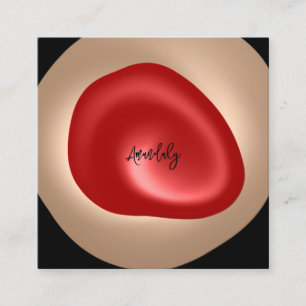 Makeup Artist QR Code Logo Red Black Nail Modern Vierkante Visitekaartje