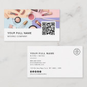 Makeup Artist QR Code Logo Social Media Visitekaartje (Voorkant / Achterkant)